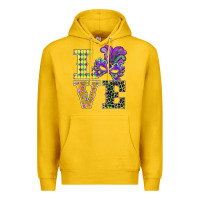 Lemon mardi gras love mask Premium Hoodie - BarkalooDesign