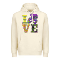 Sandshell mardi gras love mask Premium Hoodie - BarkalooDesign
