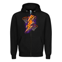 Black basketball lightning bolt Zipper Hoodie - Zillion Design Studio