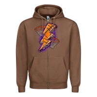 Chestnut basketball lightning bolt Zipper Hoodie - Zillion Design Studio