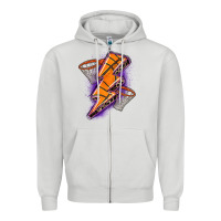 Dove Grey basketball lightning bolt Zipper Hoodie - Zillion Design Studio