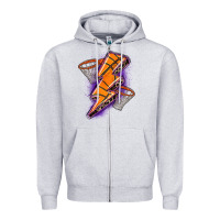 Heather Grey basketball lightning bolt Zipper Hoodie - Zillion Design Studio