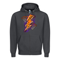 Smoke basketball lightning bolt Zipper Hoodie - Zillion Design Studio