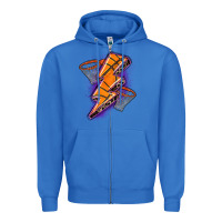 True Royal basketball lightning bolt Zipper Hoodie - Zillion Design Studio