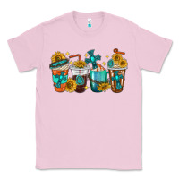 Bubblegum Pink cross coffee cups Classic Tee - texasbilliewilder