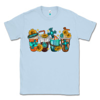 Dusty Blue cross coffee cups Classic Tee - texasbilliewilder