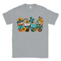 Heather Grey cross coffee cups Classic Tee - texasbilliewilder