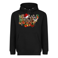 Black christmas joy highland cow Heavyweight Hoodie - CowhideDigitalArt