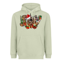 Matcha christmas joy highland cow Heavyweight Hoodie - CowhideDigitalArt