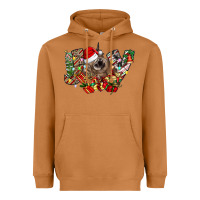 Meerkat christmas joy highland cow Heavyweight Hoodie - CowhideDigitalArt