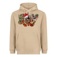 Mushroom christmas joy highland cow Heavyweight Hoodie - CowhideDigitalArt