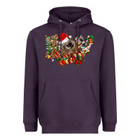 Plum christmas joy highland cow Heavyweight Hoodie - CowhideDigitalArt
