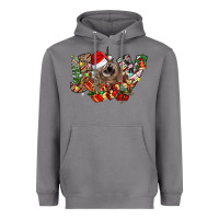 Storm christmas joy highland cow Heavyweight Hoodie - CowhideDigitalArt