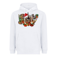 White christmas joy highland cow Heavyweight Hoodie - CowhideDigitalArt