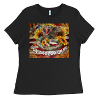 Black rattle snake don't tread on me tumbler Ladies Tee - BarkalooDesign