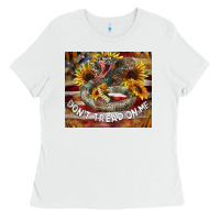 White rattle snake don't tread on me tumbler Ladies Tee - BarkalooDesign