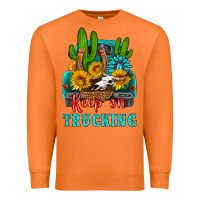 Carrot keep on trucking with western truck Premium Sweatshirt - HRA Design Shop