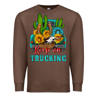 Chestnut keep on trucking with western truck Premium Sweatshirt - HRA Design Shop