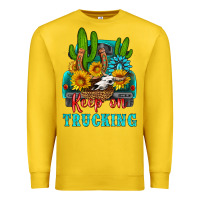 Lemon keep on trucking with western truck Premium Sweatshirt - HRA Design Shop