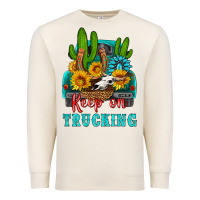 Sandshell keep on trucking with western truck Premium Sweatshirt - HRA Design Shop