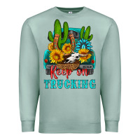 Seafoam keep on trucking with western truck Premium Sweatshirt - HRA Design Shop