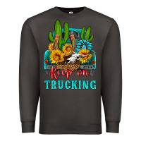 Smoke keep on trucking with western truck Premium Sweatshirt - HRA Design Shop