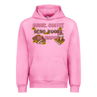 Fuchsia Pink drink coffee read books be happy Urban Hoodie - MaliasSmallBusiness