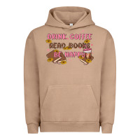 Pigment Burro drink coffee read books be happy Urban Hoodie - MaliasSmallBusiness