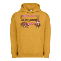Pigment Peanut Butter drink coffee read books be happy Urban Hoodie - MaliasSmallBusiness