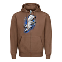 Chestnut volleyball lightning bolt Zipper Hoodie - Zillion Design Studio