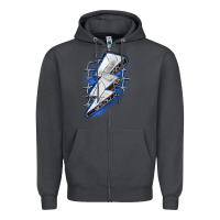 Smoke volleyball lightning bolt Zipper Hoodie - Zillion Design Studio