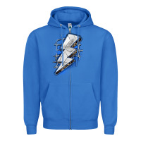 True Royal volleyball lightning bolt Zipper Hoodie - Zillion Design Studio