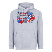 Heather Grey Flip flops fireworks & freedom 4th of july Heavyweight Hoodie - CowGirlArtShop