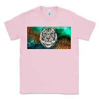 Bubblegum Pink white tiger forest license plate Classic Tee - RanaPortraitStore