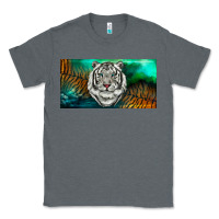 Charcoal Heather white tiger forest license plate Classic Tee - RanaPortraitStore