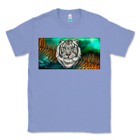 Colony Blue white tiger forest license plate Classic Tee - RanaPortraitStore