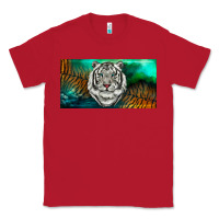 Red white tiger forest license plate Classic Tee - RanaPortraitStore