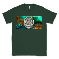 Sports Green white tiger forest license plate Classic Tee - RanaPortraitStore