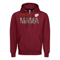 Burgundy baseball mama Zipper Hoodie - texasbilliewilder