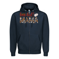 Navy baseball mama Zipper Hoodie - texasbilliewilder