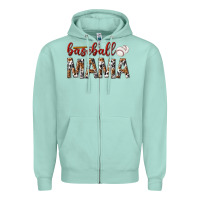 Seafoam baseball mama Zipper Hoodie - texasbilliewilder