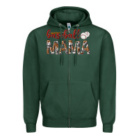 Sports Green baseball mama Zipper Hoodie - texasbilliewilder