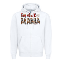 White baseball mama Zipper Hoodie - texasbilliewilder