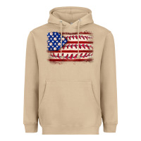 Mushroom Baseball American flag Heavyweight Hoodie - Neo Western