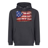 Baseball American Flag Heavyweight Hoodie | Teevron
