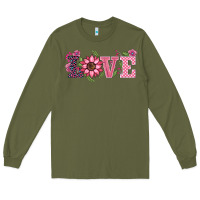 Army Green walentine's day love sunflower Long Sleeve Tee - BarkalooDesign
