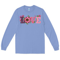 Colony Blue walentine's day love sunflower Long Sleeve Tee - BarkalooDesign