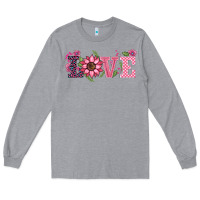 Heather Grey walentine's day love sunflower Long Sleeve Tee - BarkalooDesign