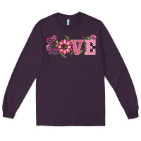 Plum walentine's day love sunflower Long Sleeve Tee - BarkalooDesign