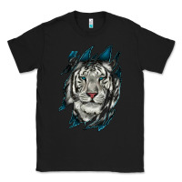 White Tiger Scratch Mark Classic Tee | Teevron